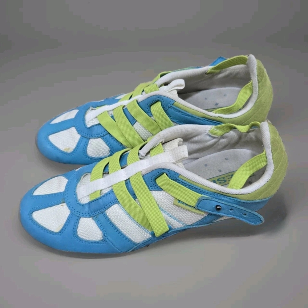Diesel Blue and Green Sneakers Modern Athletic Design